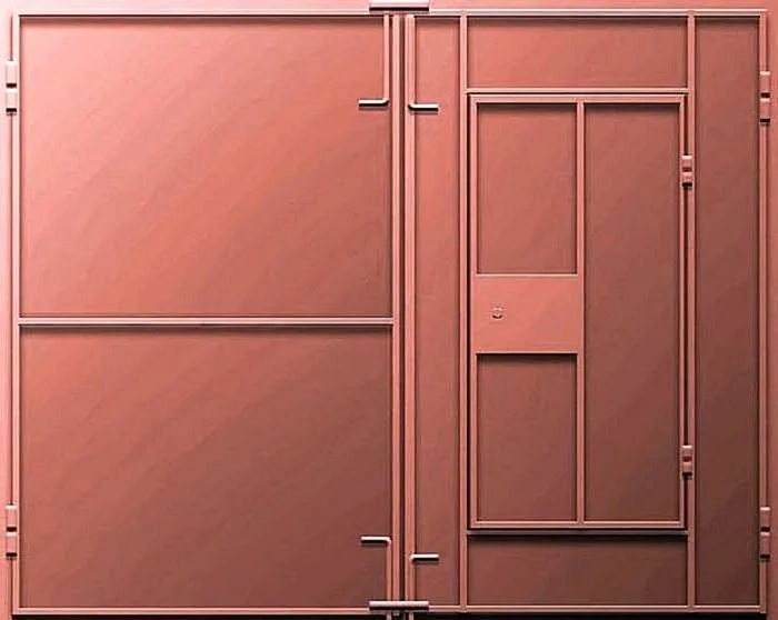 Распашные ворота Grand-16 (Нитроэмаль) - внешняя сторона